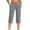 Gray-capri pants for women, variant on YanHoo Yoga Capris for Women Elastic Waist Pull On Stretchy Capri Pants Casual Comfy Cropped Trousers with Pockets