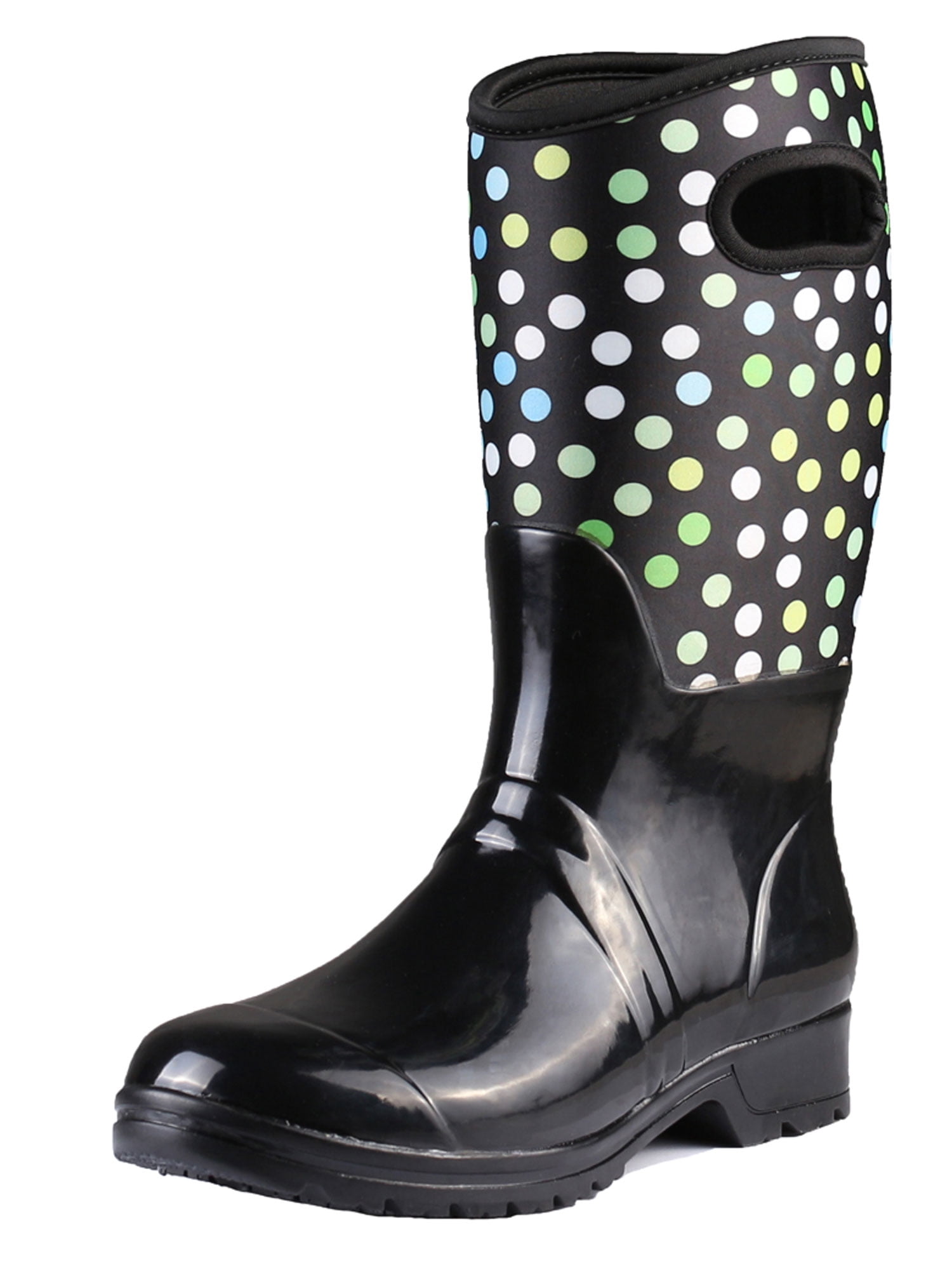 rain boots in snow