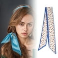 thumbnail image 2 of Unique Bargains 1 Pc Headband Pattern Satin Hairband for Women Blue Beige, 2 of 6