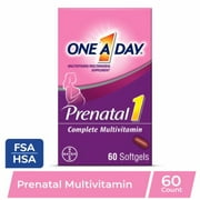 Pack of 2 - One A Day Women's Prenatal 1 Complete Multivitamin Softgels 60 ct Packaging May Vary