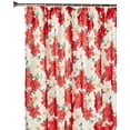 thumbnail image 2 of Decorative Christmas Printed Poinsettia Floral Design Shower Curtain - 72" X 72", 2 of 3