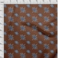 thumbnail image 3 of oneOone Cotton Cambric Fabric Floral Block Printed Fabric 1 Yard 56 Inch Wide, 3 of 4