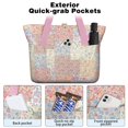 thumbnail image 2 of Tote Bag for Women - Pioneer Flower Shoulder Bag - Large Utility Work Duffle Bag with Zipper Handbag for Travel, Work, Sprots, 2 of 5