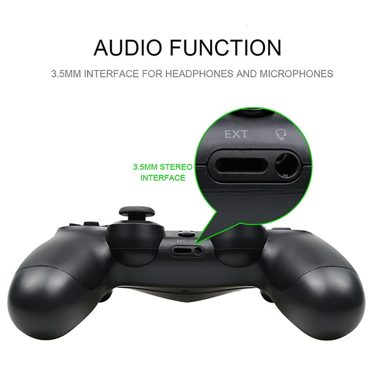 TECHPEIN Wireless Controller Compatible with PS4/Pro/Slim/PC, Game Remote  for Playstation 4 Controller with Enhanced Precision Joystick/Turbo/Double