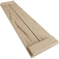 thumbnail image 6 of Ekena Millwork 11"W x 68"H Rustic Two Board Joined Board-n-Batten Hand Hewn Faux Wood Shutters w/End Batten (Per Pair), Primed Tan, 6 of 11