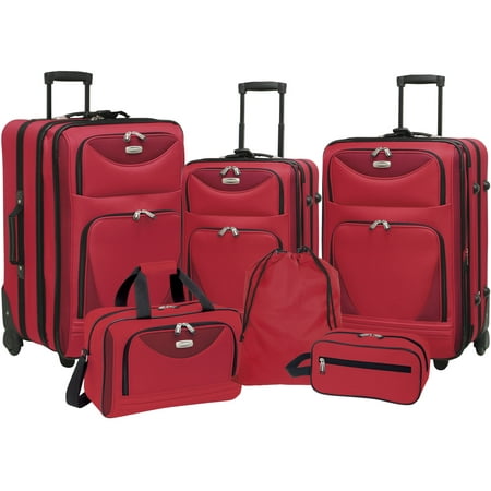 Travelers Club - Travelers Club Skyview 6-Piece 2-Tone Rolling Luggage ...