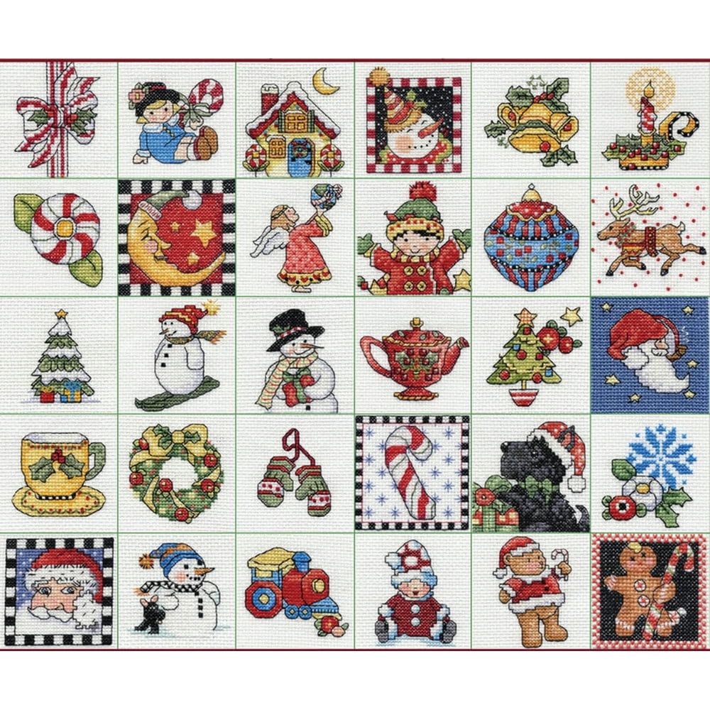 Bucilla Mary Engelbreit Ornaments Counted Cross Stitch Kit, 2" x 2", 14