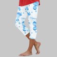 thumbnail image 2 of vigerkar Women's Capri Pants High Waisted Elastic Leggings Casual Yoga Going Out Capri Pants (Sky Blue, S), 2 of 5
