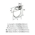 thumbnail image 6 of Amerock Stature Chrome Closed Towel Ring, 6 of 8