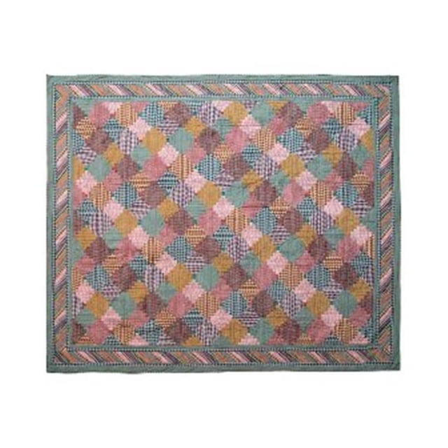 Patch Magic QQHLC Récolte Bûche Cabine- Courtepointe Queen 85 x 95 Po.
