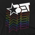 thumbnail image 2 of Bet Logo T-Shirt Logo Cascading Rainbow Unisex Graphic Tee for Men & Women, 2 of 7
