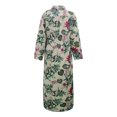 thumbnail image 4 of MAWCLOS Robes Maxi pour Femmes Robe Chemise à Imprimé Floral Kaftan à Revers Manches Longues 8999 Violet m, 4 of 4