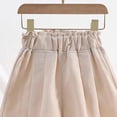 thumbnail image 5 of Amidoa Solid Color Girl Shorts Elastic Waist Wide Leg Casual Summer Shorts,Beige,6-7 Years, 5 of 5