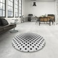 thumbnail image 3 of Ahgly Company Indoor Round Patterned Platinum Gray Area Rugs, 8' Round, 3 of 6