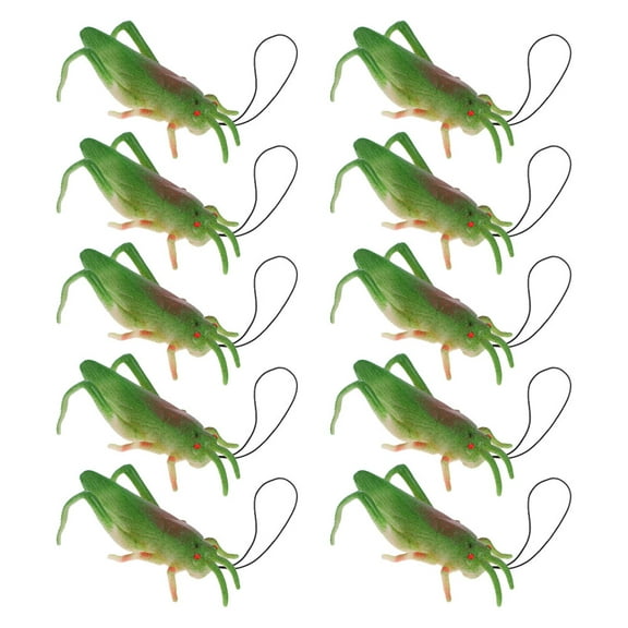 OUNONA  10 Pcs Realistic Grasshoppers Statue Life Cycle Animal Figurines Party Favor Bugs Child Green
