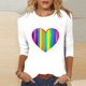 thumbnail image 1 of TaTaai Women's A 3/4 Sleeve Christmas Printed Round-neck Top Gift, 1 of 6