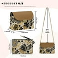 thumbnail image 6 of SCRAWLGOD Monstera Leaf Floral Print Light Brown Crossbody Purse for Women Leather Daily Small Purses Minimalist Women's Crossbody Handbags Metal Buckle Shoulder Bags with Chain Strap, 6 of 7