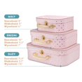 thumbnail image 3 of Jewelkeeper Paperboard Suitcases, Set of 3 Nesting Storage Gift Boxes for Birthday, 3 of 6