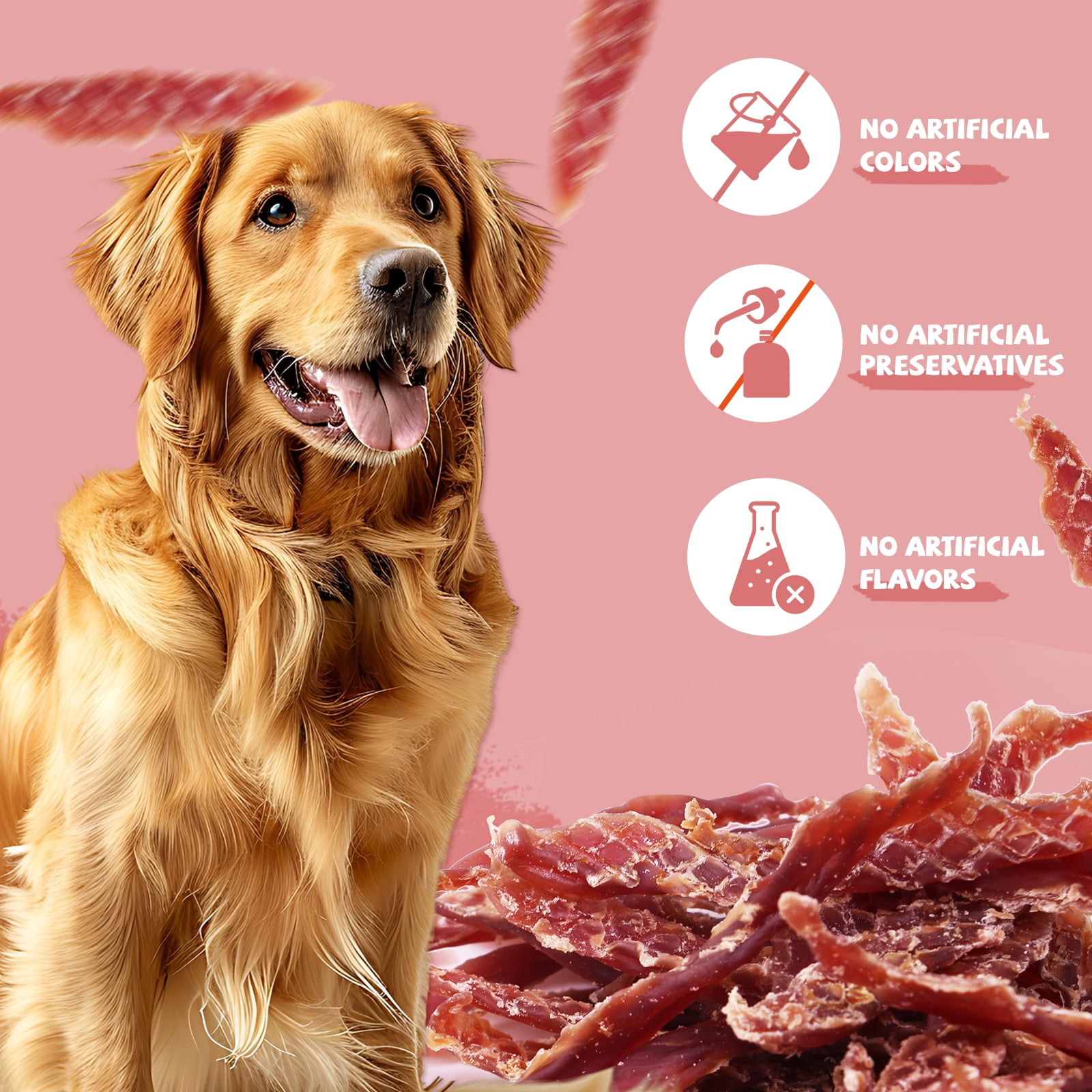 (3 pack) Pawmate Duck Jerky Dog Treats, Premium Jerky Healthy Snacks for Small Medium Large Dogs, 27-30ct Bag
