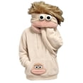 thumbnail image 4 of Big Mouth Monster Pullover Hoodies Unisex Flannel Hooded Sweatshirt Oversized Hoodies For Women Plush Soft Halloween Outfits, 4 of 5