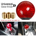 thumbnail image 3 of Red Fiberglass Gear Shift Knob Universal Gear Shift Knobs with 3 Round Ball Gear Shift Adapters, 3 of 4