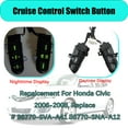 thumbnail image 2 of Steering Wheel Mounted Cruise Control Switch Button Kit, Fit For Honda Civic 2006-2008, Replace # 36770-SVA-A41 36770-SNA-A12 , Cruise Control Switch Replacement-black-a pair, 2 of 6
