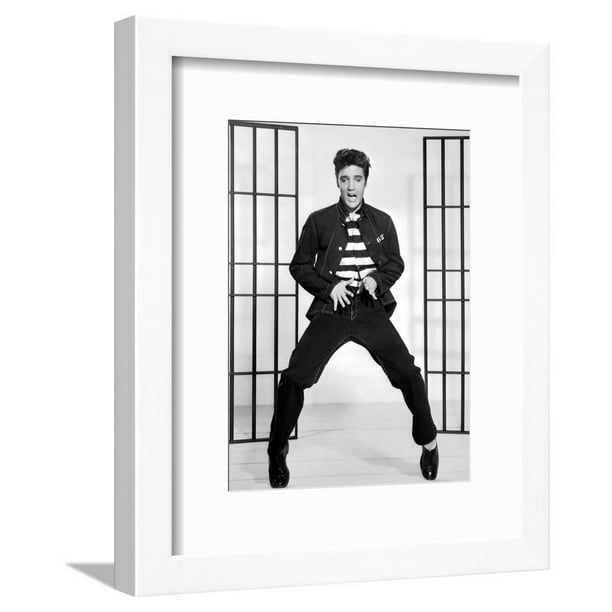 Elvis Presley Jailhouse Rock 1957 Directed By Richard Thorpe Framed Art Print Wall Art Walmart Com Walmart Com