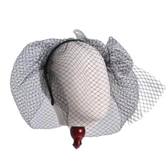 Bridal Birdcage Veil Fascinator Mesh Face Veil with Iron  display picture 2