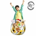 thumbnail image 3 of Floral Storage Toy Bag Chair, Watercolor Style Poppy Flowers with Leaves Romantic Spring Season Time, Stuffed Animal Organizer Washable Bag, Small Size, Earth Yellow White, by Ambesonne, 3 of 3