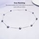 thumbnail image 3 of Collar de perlas de plata Qarigey para mujer color Azul negro 50cm, 3 of 6