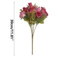 thumbnail image 3 of Under $10 Beautiful Artificial Silk Fake Flowers Wedding Valentines Bouquet Bridal Decor - Hot Pink, 3 of 8