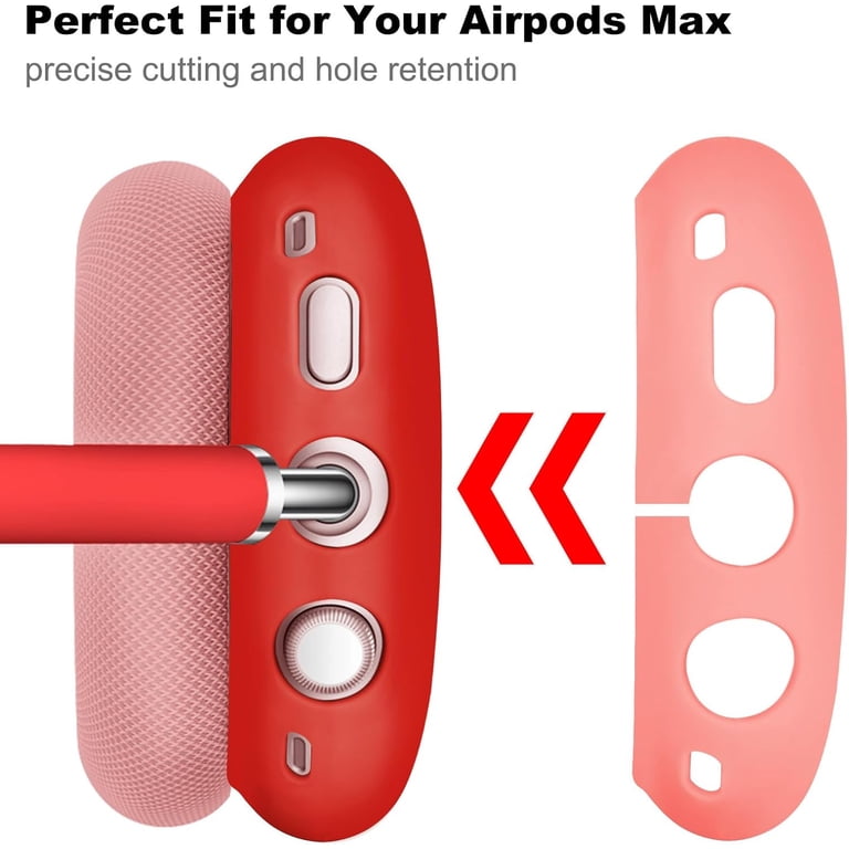 V-MORO AirPods Max Silicone Case, Durable Headphone Cover, Red