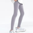 thumbnail image 2 of ZACPNCV Kids Teen Boys Girls Yoga Pants Football Compression Sports Running Stretch Pants Baseball Leggings Athletic Tights Solid Color High Waist Leggings Gray 11-12 Years, 2 of 5