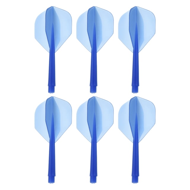 Unique Bargains Vols à Fléchettes Intégrés, Ensemble de 6 Fléchettes Durables, Bleu Transparent