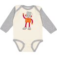 thumbnail image 3 of Inktastic Cute Robot, Smiling Robot, Colorful Robot Boys or Girls Long Sleeve Baby Bodysuit, 3 of 5