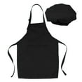 thumbnail image 5 of QUMONIN Kids Chef Hat and Apron Set - Black Smock for Toddler Cooking Costume (Size), 5 of 9