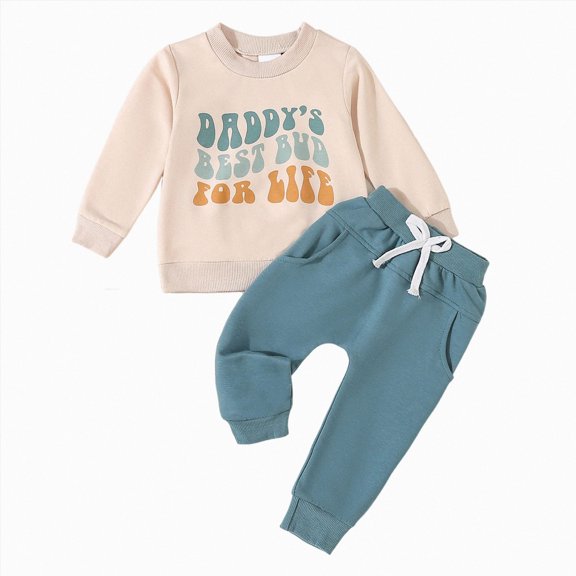 Toddler Clothes for Baby Girls Long Sleeve Sweatshirt Pants Girls Warm Fall Winter Outfits Set,6-12 Months,Beige