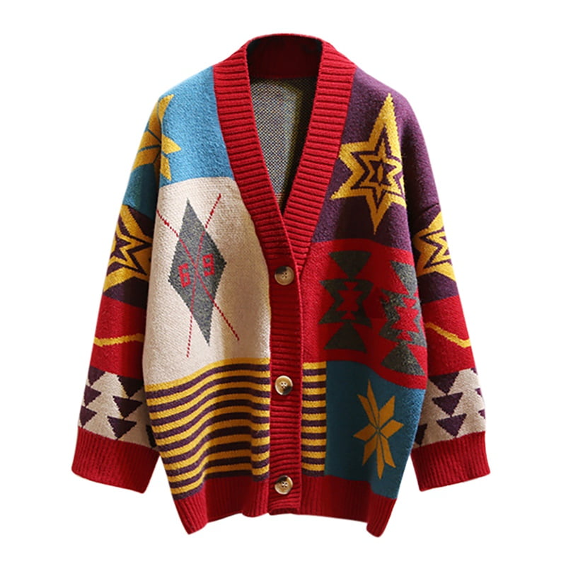 colorful cardigan sweater