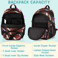 thumbnail image 2 of Herdesigns American Football Laptop Backpack for Women Men, 18.3 Inch Travel Work Backpacks, Rugby Waterproof Computer Casual Daypack Nurse Teacher Bags, 2 of 8