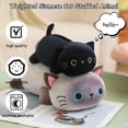 thumbnail image 2 of Juguete de peluche SQEQE con peso de gato siamés de 60 cm para niños y adultos, 2 of 7