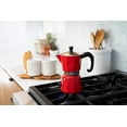 thumbnail image 3 of Bellemain Stovetop Espresso Maker, Classic Style Moka Pot Coffee Maker, 1000W, Red, 3 of 6