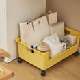 thumbnail image 4 of Tahtuvzn Storage & Organization Multi Functional Rolling Box Under Desk Organizer with Wheels Mobile Shelf Rack Sorting Bin for Stationery and Sundries, Yellow, Home Gifts, 4 of 6