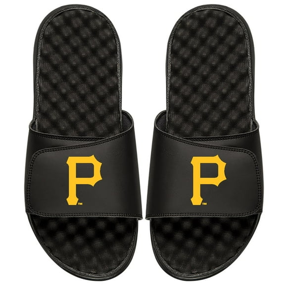 Men's ISlide Black Pittsburgh Pirates Primary Logo Slide Sandals