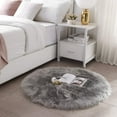 thumbnail image 2 of Soft Fluffy Rug White Faux Sheepskin Fur Area Rug Shaggy Couch Cover Seat Cushion Furry Carpet Beside Rugs for Bedroom Floor Sofa Living Room Runner, 0.6m x 1.8m SERISSA (White), 2 of 13
