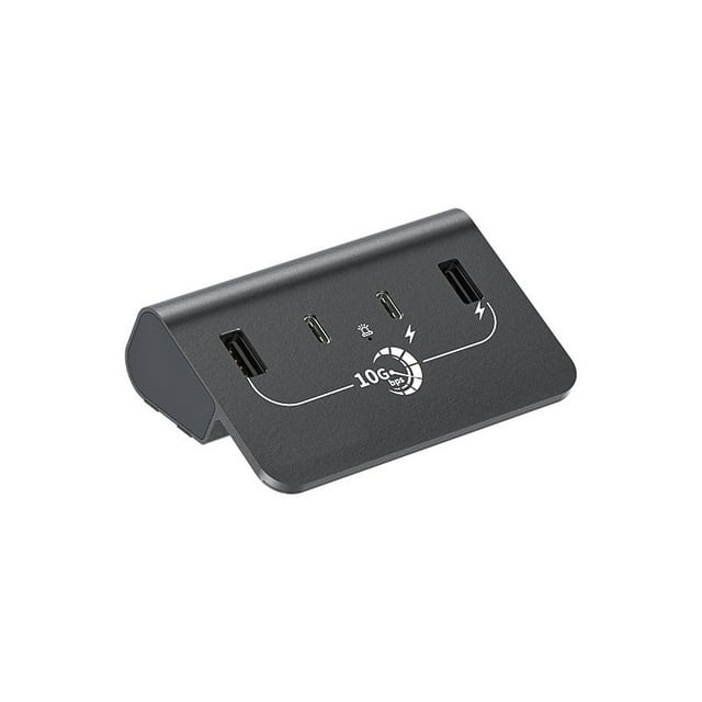 Powered USB Hub, USB 3.2 Gen 2, 10Gbps Fast Data Center with 5V 3A Power Adapter, 4 USB-A and 3 USB-C Ports, Support BC1.2 Charging (4-port USB 3.2 hub)