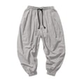 thumbnail image 3 of Hiijoy Boys Cotton Linen Harem Pants Wide Leg Baggy Elastic Ankle Trousers Lightweight Pants, 3 of 3