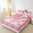 thumbnail image 4 of Castle Fairy Girls Kawaii Princess Castle Queen Sheet Sets,Flying Gold Fairy Bed Set, 4 of 7