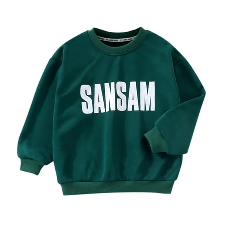 

TOWED22 Toddler Boys Sweatshirts Long Sleeve Sport Print Sweat Shirt Dinosaur Pullover Crewneck Tops(Green 4-5 Y)