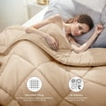 thumbnail image 3 of Lux Decor Collection Twin Comforter - Down Alternative Comforter & Duvet Insert - Single Comforter, Beige, 3 of 10