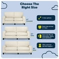 thumbnail image 4 of Serta Palisades 73" Track Arm Sofa, Easy Care Polyester, Loveseat or Couch for Small Spaces, Buckwheat Beige, 4 of 17